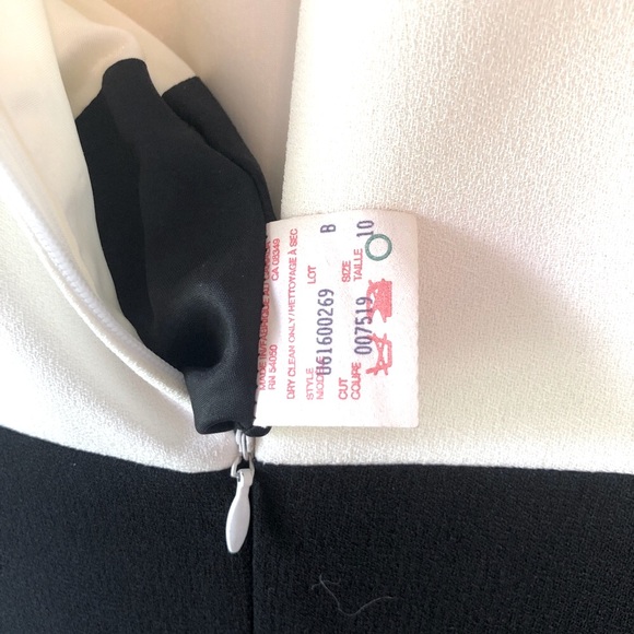 Sleeveless Black & Off-White Office/Cocktail Dress, Jones NY, size 10 - Picture 4 of 5